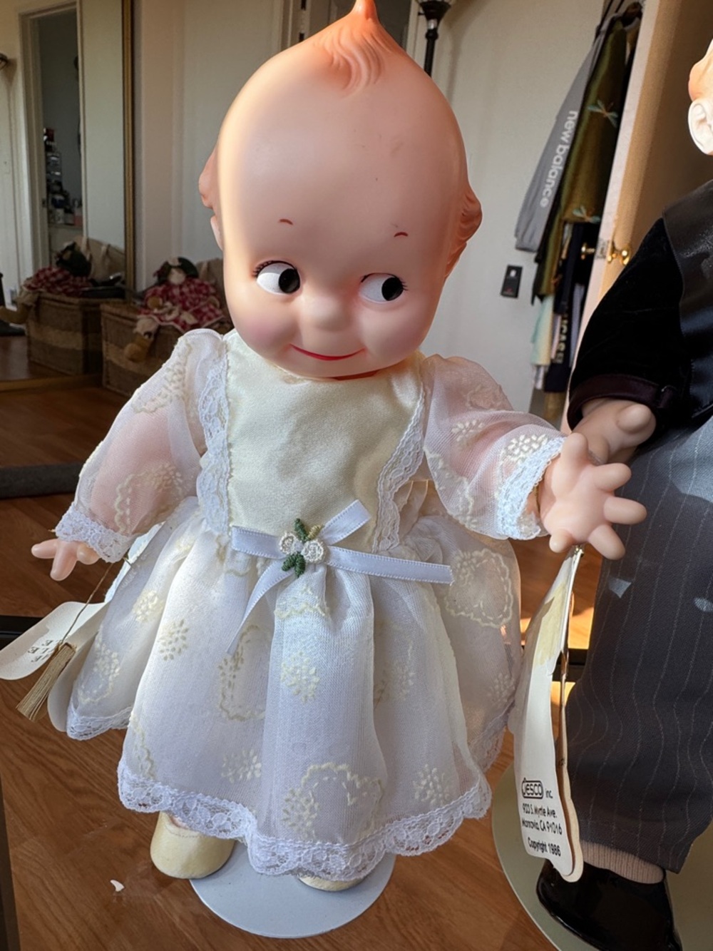 Vintage Collectable 1986 Style Kewpie Doll with Bible book Dress-Up Toy, 11, 5”